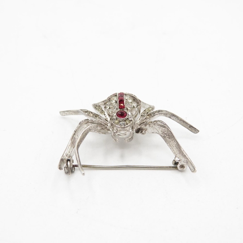 169 - An Art Deco Paste Set Spider Brooch (56g)