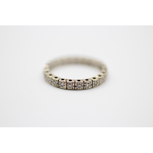 2 - 14ct White Gold Diamond Full Eternity Ring (2.8g) Size  M