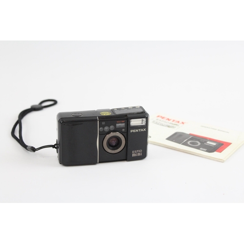 231 - Pentax Espio Mini COMPACT FILM CAMERA w/ 32mm F/3.5 Lens WORKING