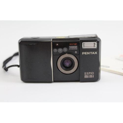 231 - Pentax Espio Mini COMPACT FILM CAMERA w/ 32mm F/3.5 Lens WORKING