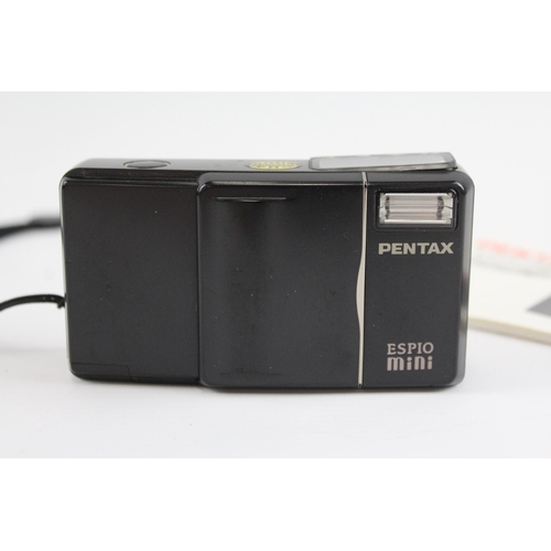 231 - Pentax Espio Mini COMPACT FILM CAMERA w/ 32mm F/3.5 Lens WORKING