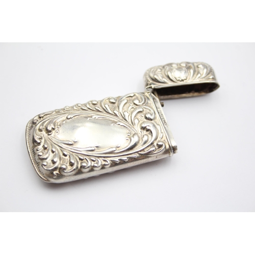 281 - Antique / Vintage Stamped .925 STERLING SILVER Ornate Vesta / Match Case (15g)