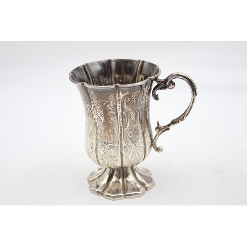 285 - Antique Victorian 1860 Birmingham STERLING SILVER Christening Cup (147g)