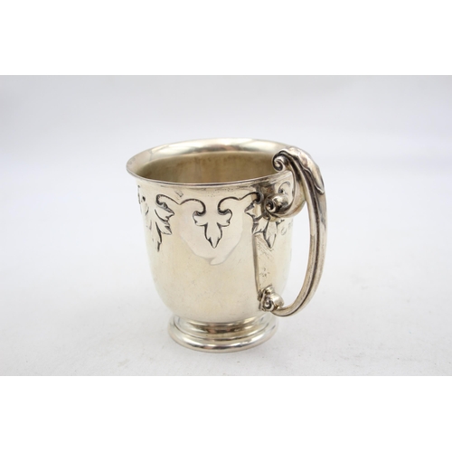 287 - Antique Arts & Crafts 1911 Birmingham STERLING SILVER Christening Cup (183g)