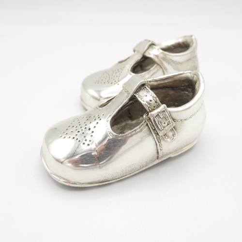 291 - Vintage Hallmarked .925 STERLING SILVER Filled Novelty Baby Shoes (153g)