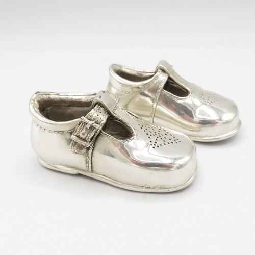 291 - Vintage Hallmarked .925 STERLING SILVER Filled Novelty Baby Shoes (153g)