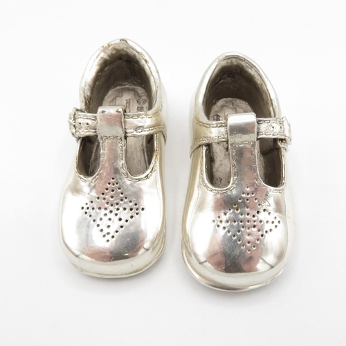 291 - Vintage Hallmarked .925 STERLING SILVER Filled Novelty Baby Shoes (153g)