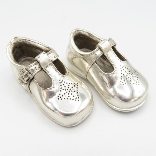 291 - Vintage Hallmarked .925 STERLING SILVER Filled Novelty Baby Shoes (153g)