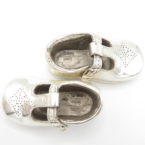 291 - Vintage Hallmarked .925 STERLING SILVER Filled Novelty Baby Shoes (153g)