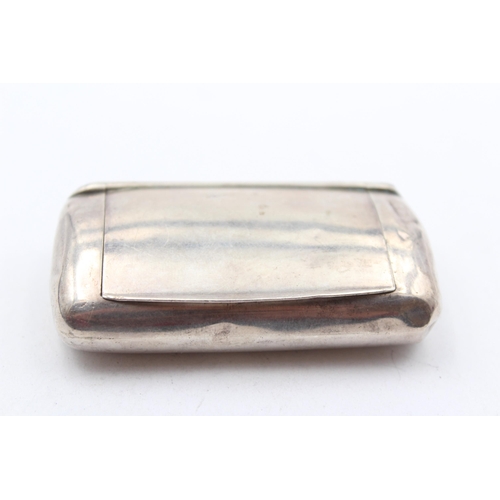 294 - Antique Hallmarked 1919 Birmingham STERLING SILVER Rectangular Snuff Box (63g)