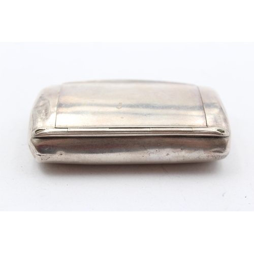 294 - Antique Hallmarked 1919 Birmingham STERLING SILVER Rectangular Snuff Box (63g)