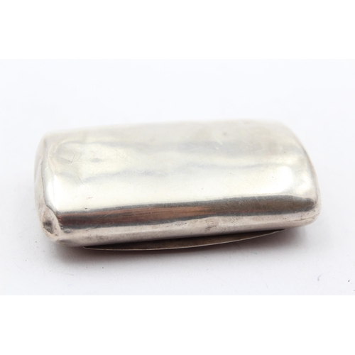 294 - Antique Hallmarked 1919 Birmingham STERLING SILVER Rectangular Snuff Box (63g)