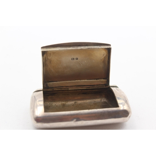 294 - Antique Hallmarked 1919 Birmingham STERLING SILVER Rectangular Snuff Box (63g)