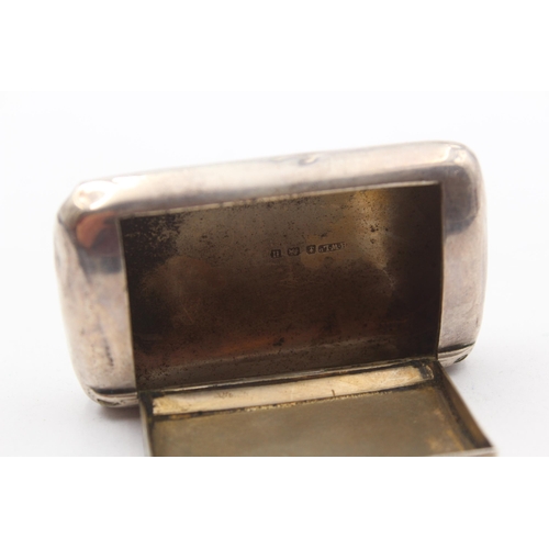 294 - Antique Hallmarked 1919 Birmingham STERLING SILVER Rectangular Snuff Box (63g)