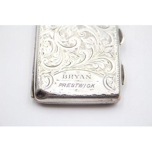 296 - Antique Victorian Hallmarked 1878 Birmingham STERLING SILVER Pocket Book (60g)