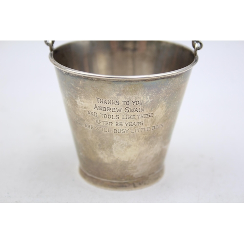 297 - Vintage Hallmarked 1970 Edinburgh STERLING SILVER Novelty Bucket & Shovel (109g)