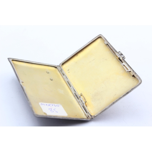 304 - Vintage Hallmarked 1931 London Import Sterling Silver Ladies Cigarette Case 81g