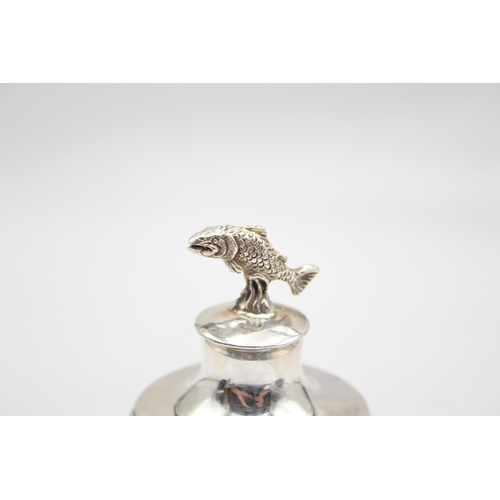 305 - Vintage Stamped .925 STERLING SILVER Novelty Fish Wine Bottle Stopper 40g