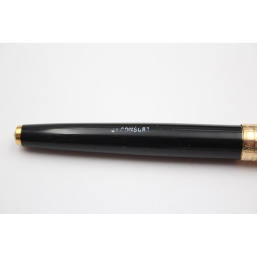 330 - Vintage PARKER 61 Black FOUNTAIN PEN w/ Part Chalk Mark, Rolled Gold Cap Etc