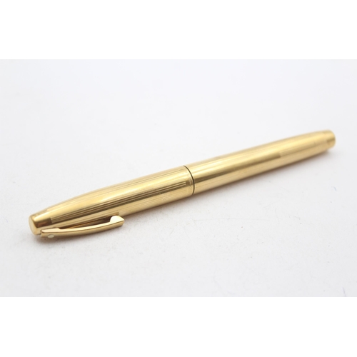 345 - Vintage SHEAFFER Imperial Gold Plated FOUNTAIN PEN w/ 14ct Gold Nib WRITING