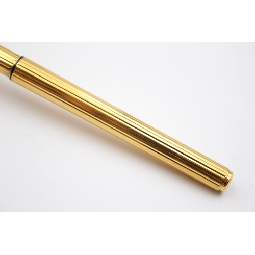 348 - Must De CARTIER Gold Plated Rollerball Pen In Original Box -019111 (33g)