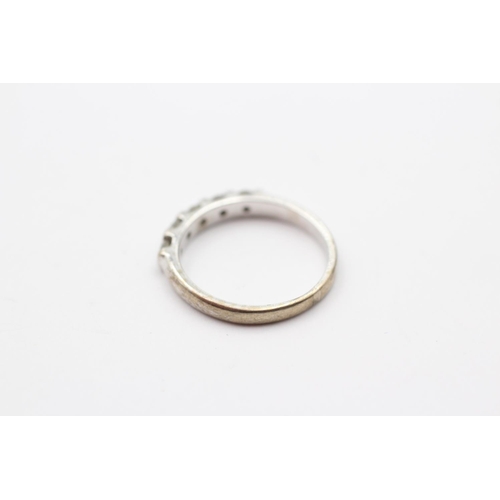 53 - 9ct White Gold Diamond Five Stone Ring (1.8g) Size  J