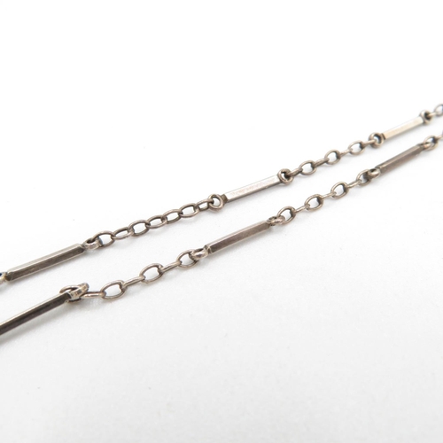 181 - An Edwardian Silver Paste Set Pendant Necklace (14g)