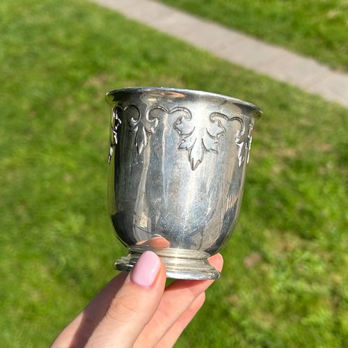 287 - Antique Arts & Crafts 1911 Birmingham STERLING SILVER Christening Cup (183g)