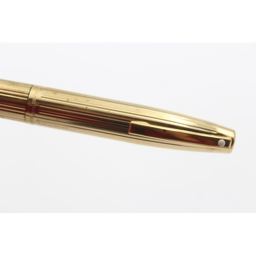 332 - Vintage SHEAFFER Imperial Gold Plated Fountain Pen w/ 14ct Gold Nib WRITING 24g