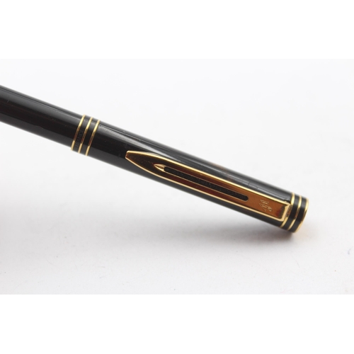 344 - Vintage WATERMAN Exclusive Brown Lacquer Fountain Pen w/ 18ct Gold Nib WRITING