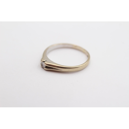 9 - 18ct White Gold Diamond Set Solitaire Ring (2g) Size K