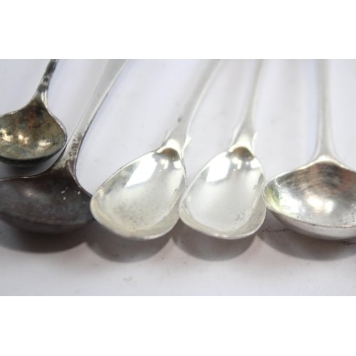 193 - 9 x Antique / Vintage Hallmarked .925 STERLING SILVER Condiment Spoons (88g)