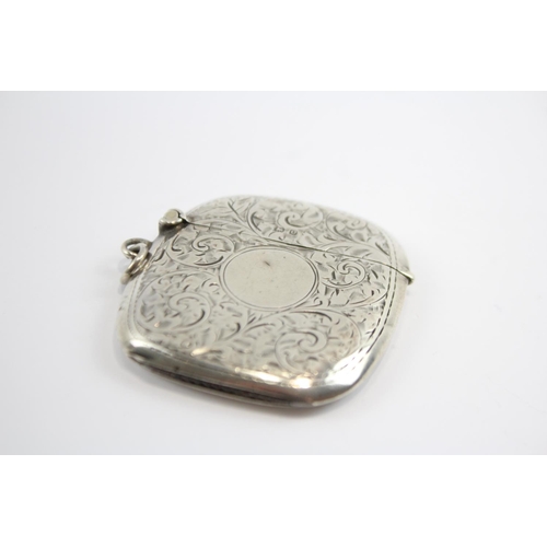 195 - Vintage Hallmarked 1938 Birmingham Sterling Silver Vesta / Match Case (23g)