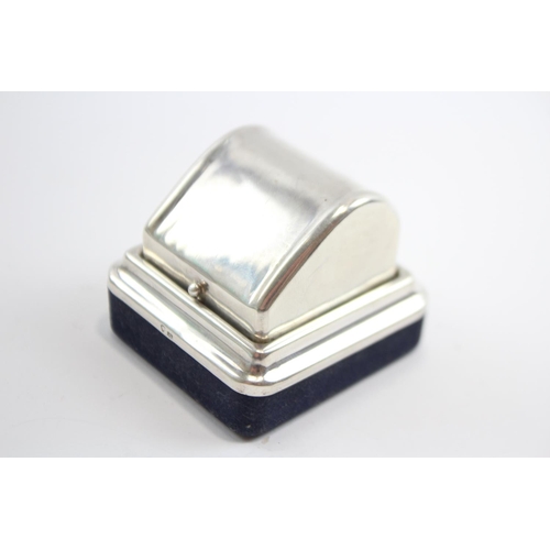 205 - Vintage Stamped .925 Sterling Silver Jewellery Ring Box (35g)