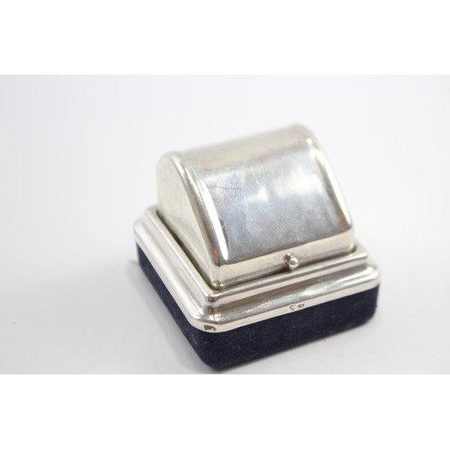 205 - Vintage Stamped .925 Sterling Silver Jewellery Ring Box (35g)