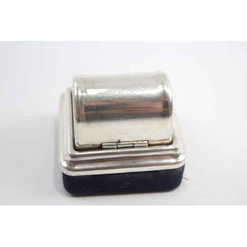 205 - Vintage Stamped .925 Sterling Silver Jewellery Ring Box (35g)