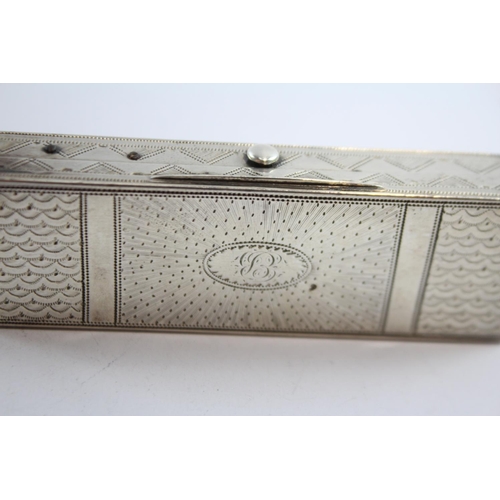 215 - Antique / Vintage .950 Silver Rectangular Snuff Box / Trinket Box (52g)