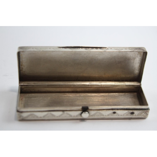 215 - Antique / Vintage .950 Silver Rectangular Snuff Box / Trinket Box (52g)