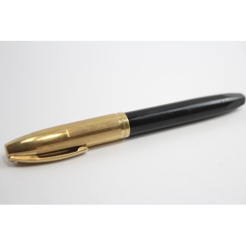 234 - Vintage SHEAFFER PFM Pen For Men Black Fountain Pen w/ 14ct Gold Nib WRITING