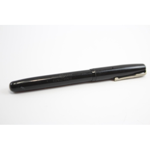 238 - Vintage WATERMAN Ideal Black Fountain Pen w/ 14ct Gold Nib WRITING