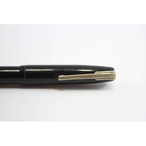 238 - Vintage WATERMAN Ideal Black Fountain Pen w/ 14ct Gold Nib WRITING