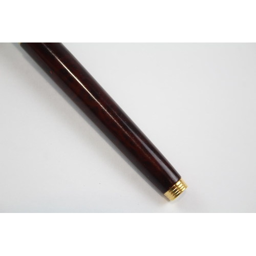 247 - Vintage PARKER 75 Brown Lacquer Fountain Pen w/ 14ct Gold Nib WRITING