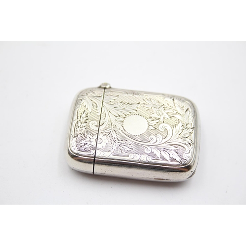 255 - Antique Victorian 1894 Birmingham Sterling Silver Vesta / Match Case (49g)