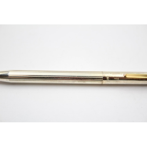 304 - S.T DUPONT Silver Plated Cased Ballpoint Pen / Biro In Original Box WRITING 26g