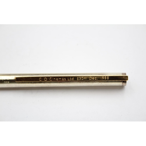 304 - S.T DUPONT Silver Plated Cased Ballpoint Pen / Biro In Original Box WRITING 26g