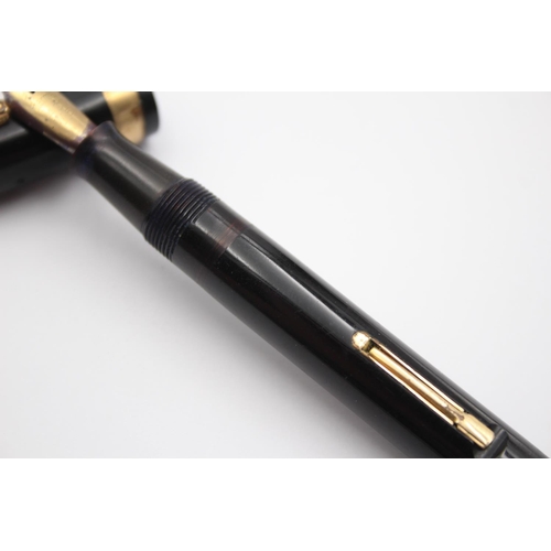 315 - Vintage WATERMAN 515 Black Fountain Pen w/ 14ct Gold Nib WRITING