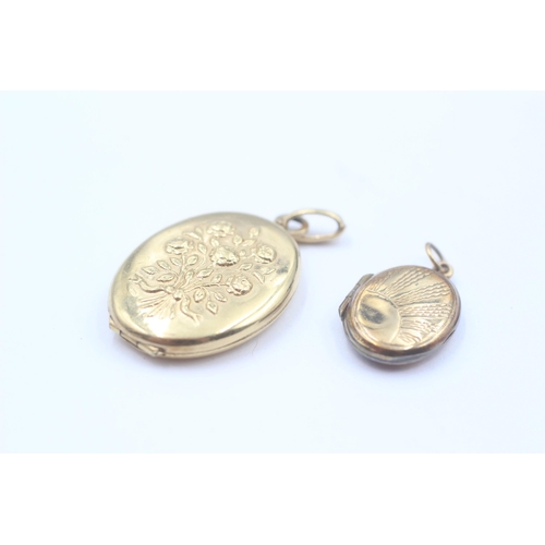 148 - 2 X 9ct Gold Back And Front Vintage Lockets (7.9g)