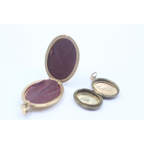 148 - 2 X 9ct Gold Back And Front Vintage Lockets (7.9g)