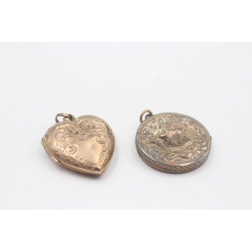 150 - 2 X 9ct Gold Back And Front Antique Lockets (6.8g)