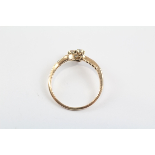 30 - 14ct Gold Old Cut Diamond Dress Ring (1.9g) Size  P